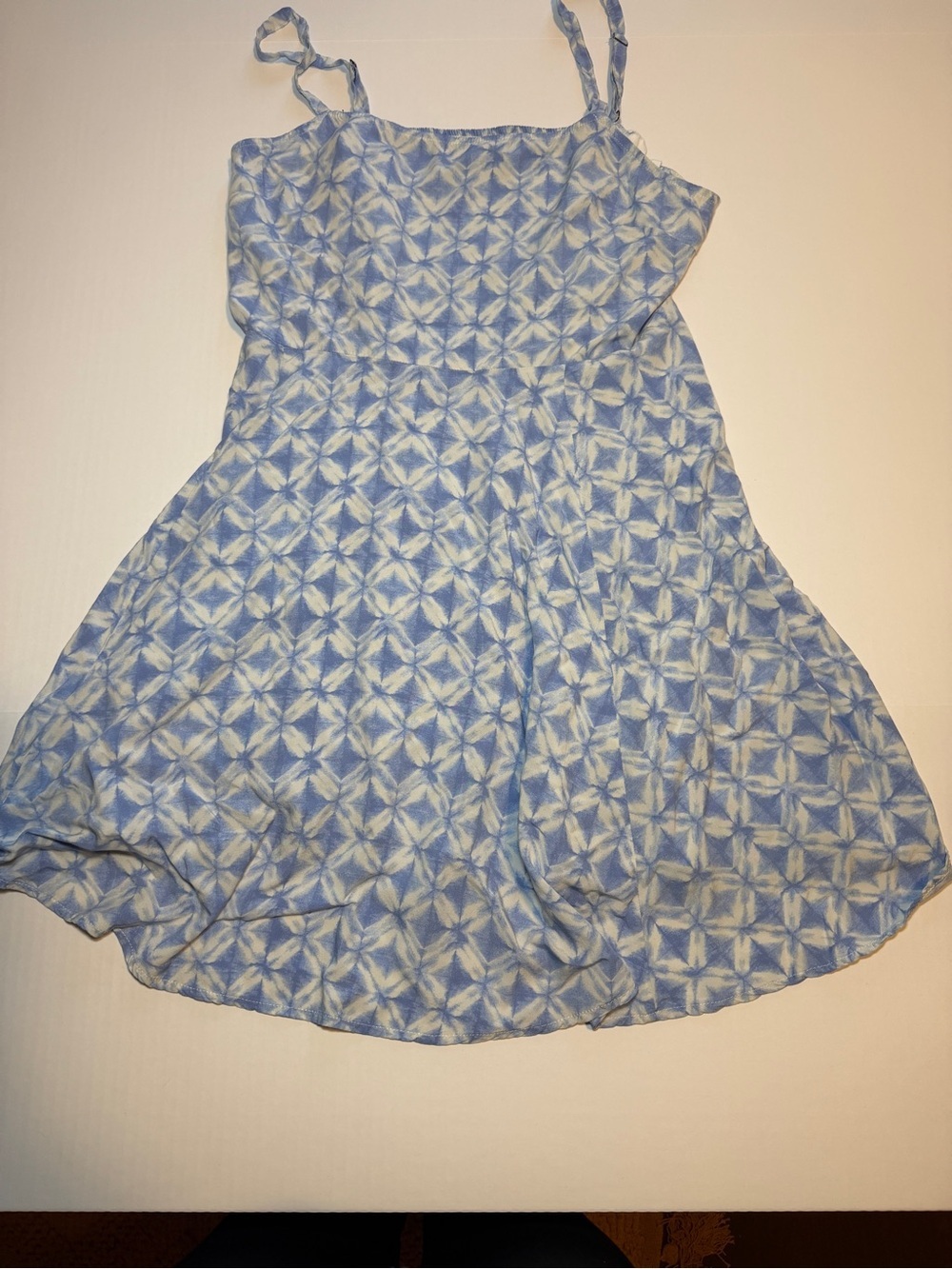 GAP Light Blue & White Geometric Sundress